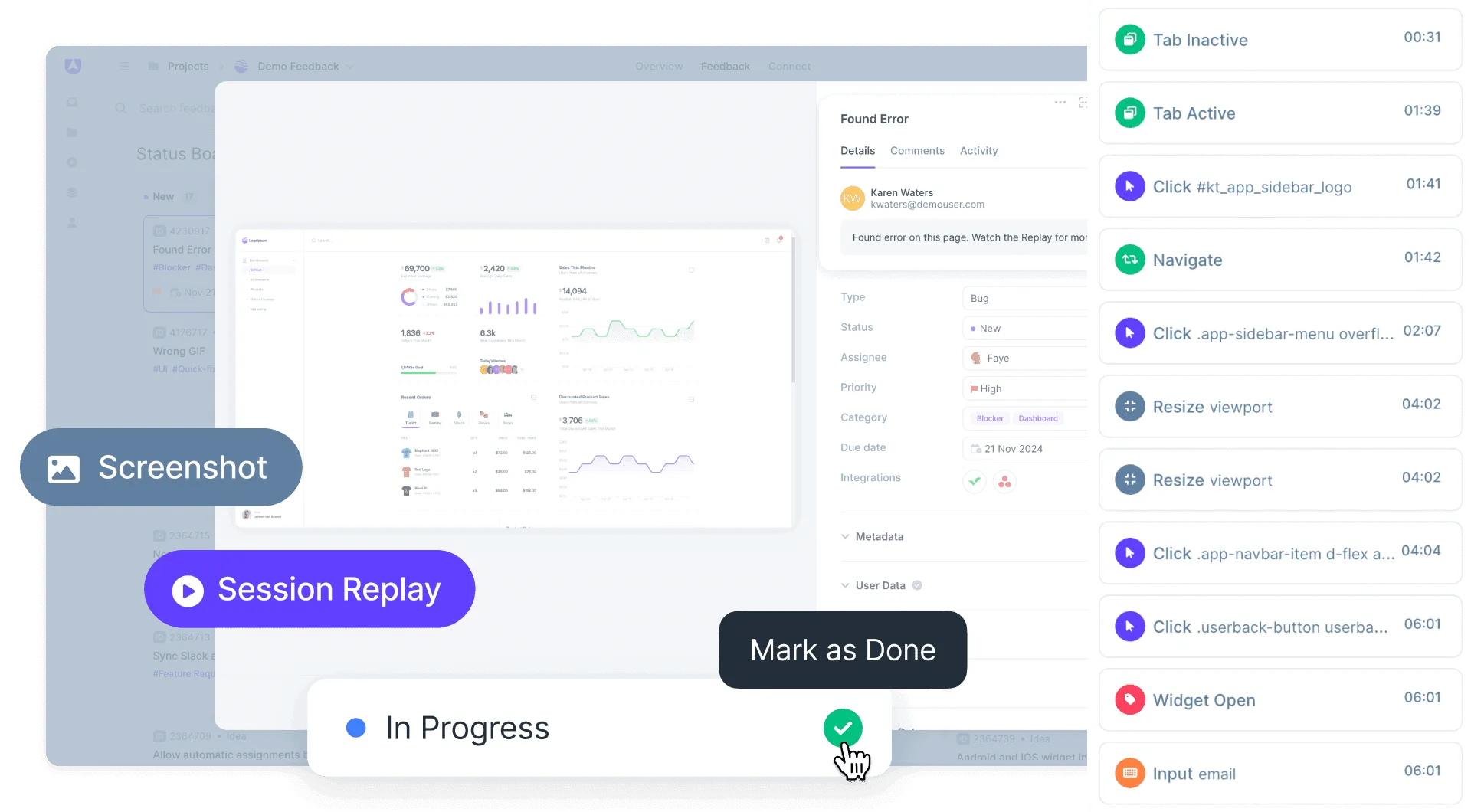 See what users see with contextual bug reports