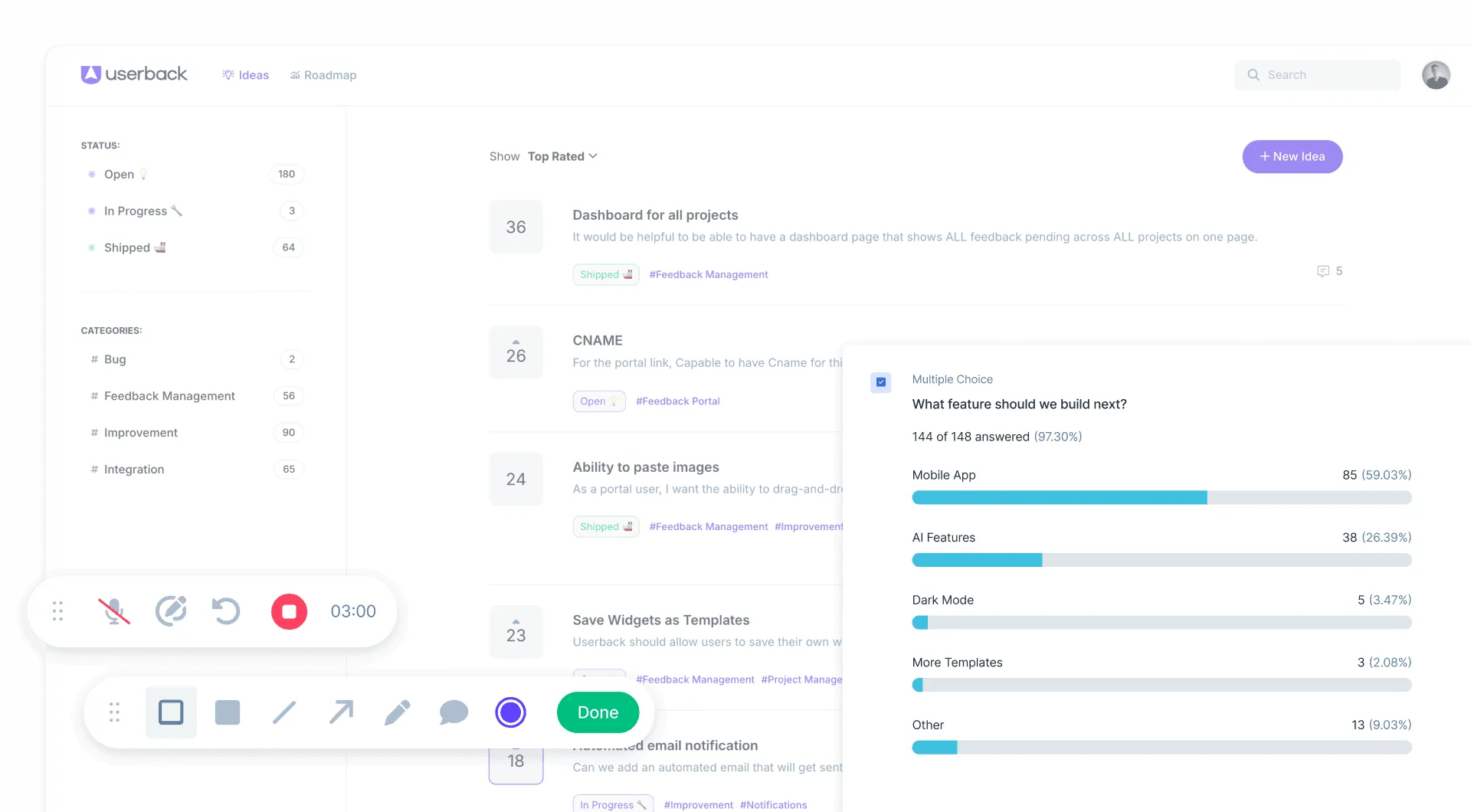 Collect more ideas from actual users.