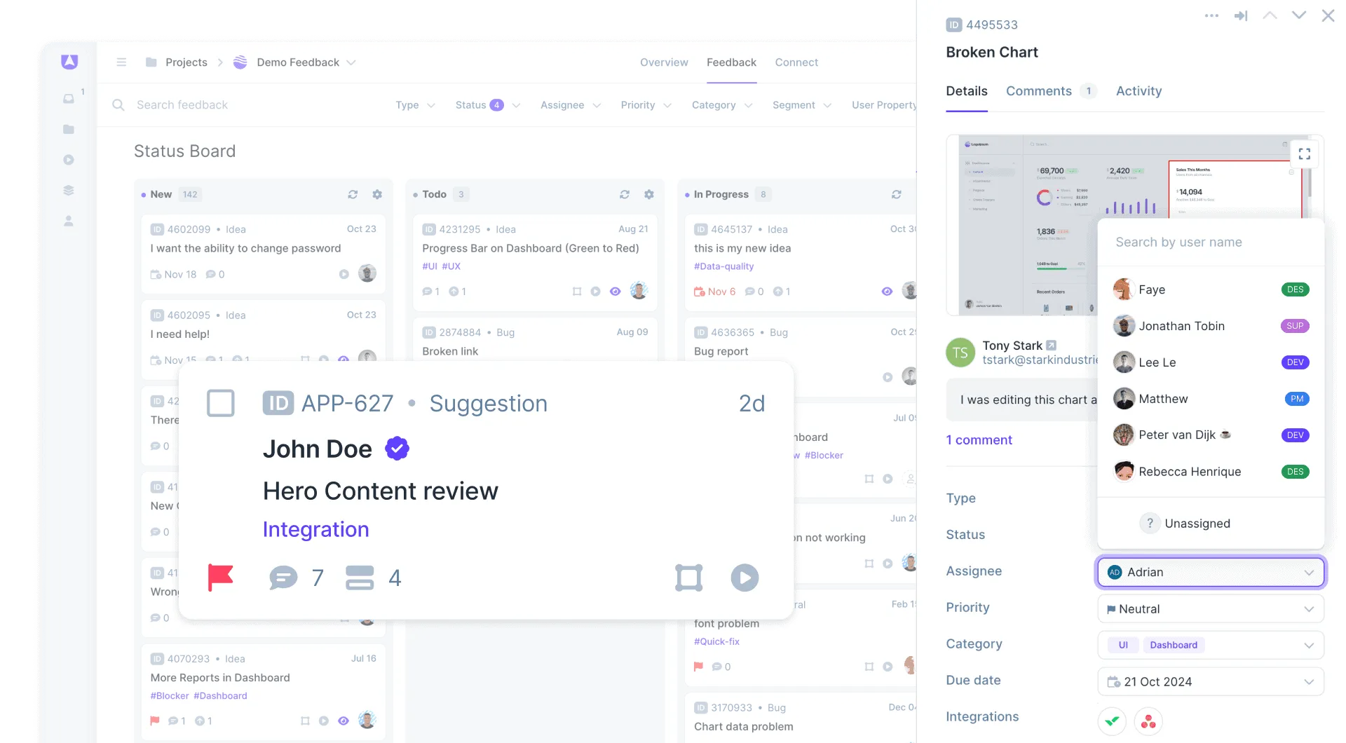 Streamline user feedback management