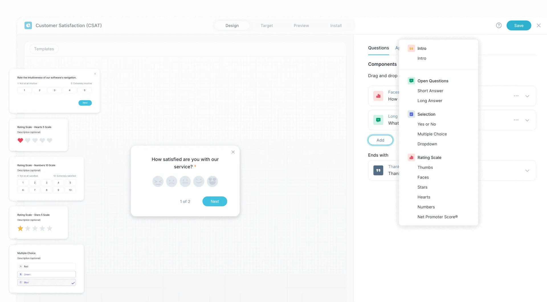 Design surveys with ease