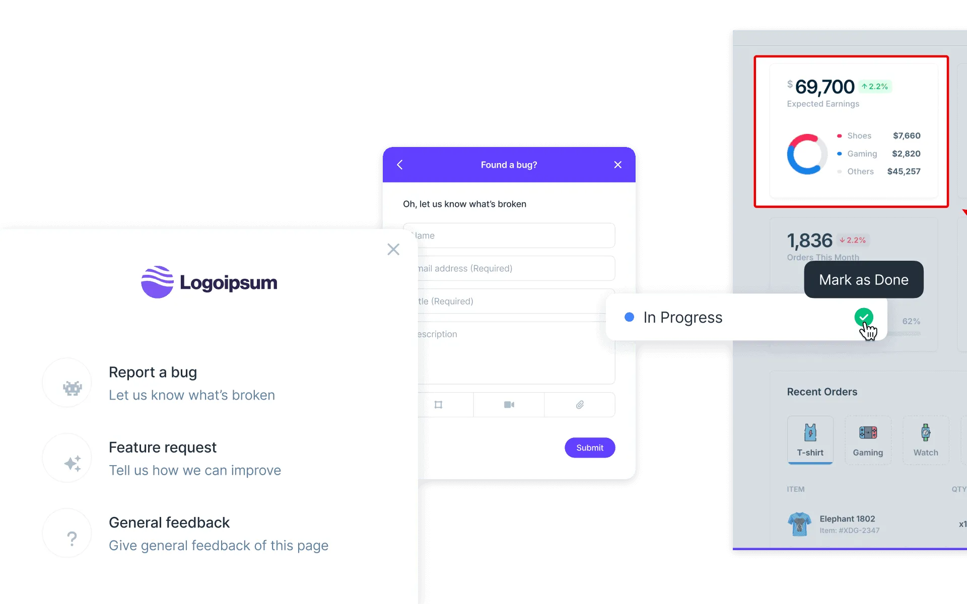 User feedback management hero