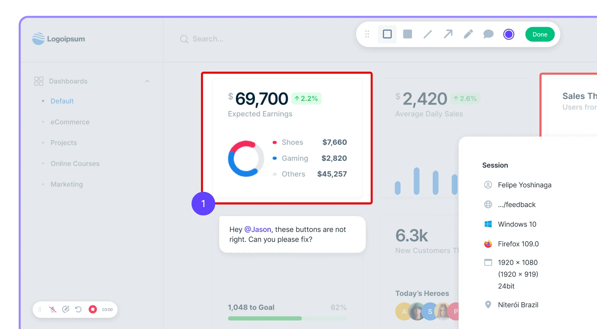 Userback browser extension enhanced visual feedback