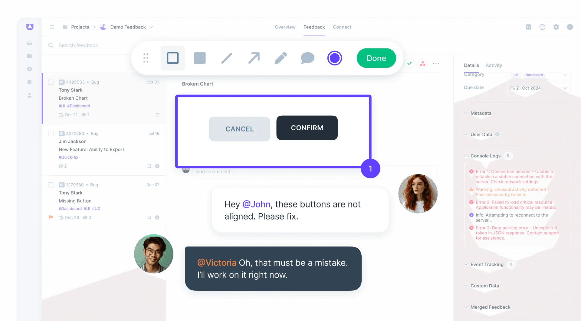 Userback browser extension website feedback
