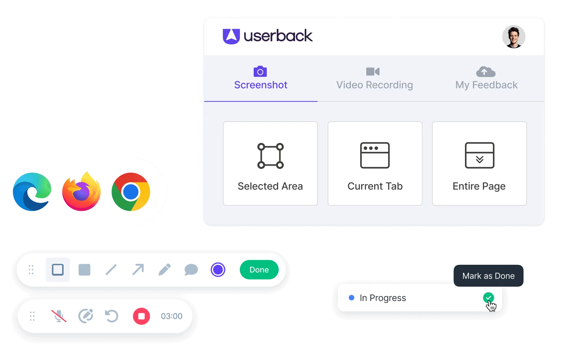 Userback browser extension hero