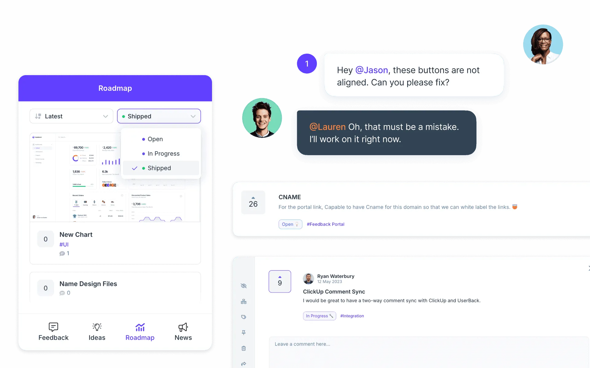 Userback feature portal
