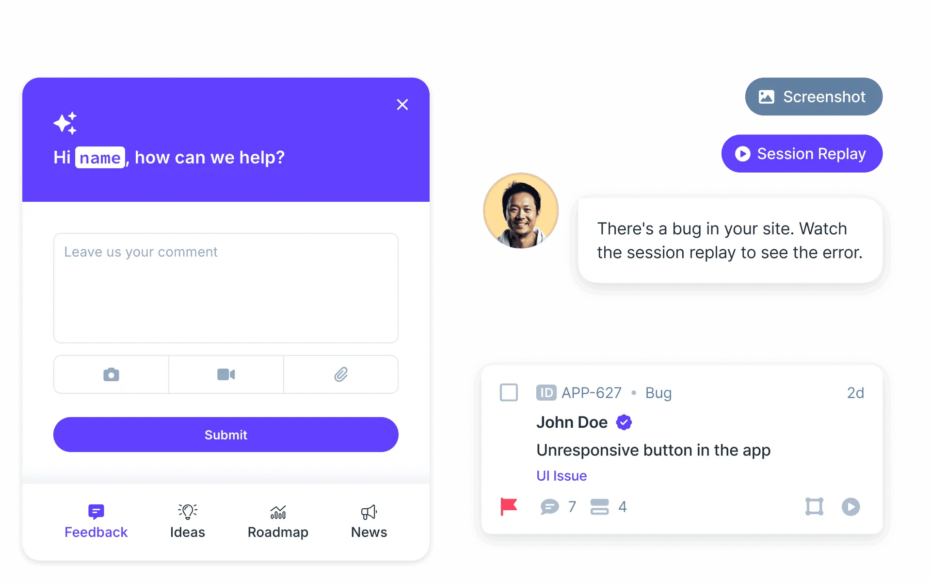 Userback feedback widget