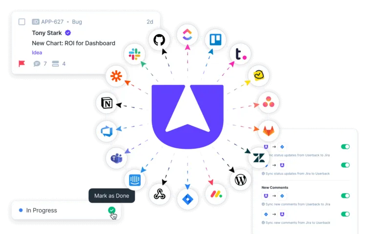 Userback integrations hero