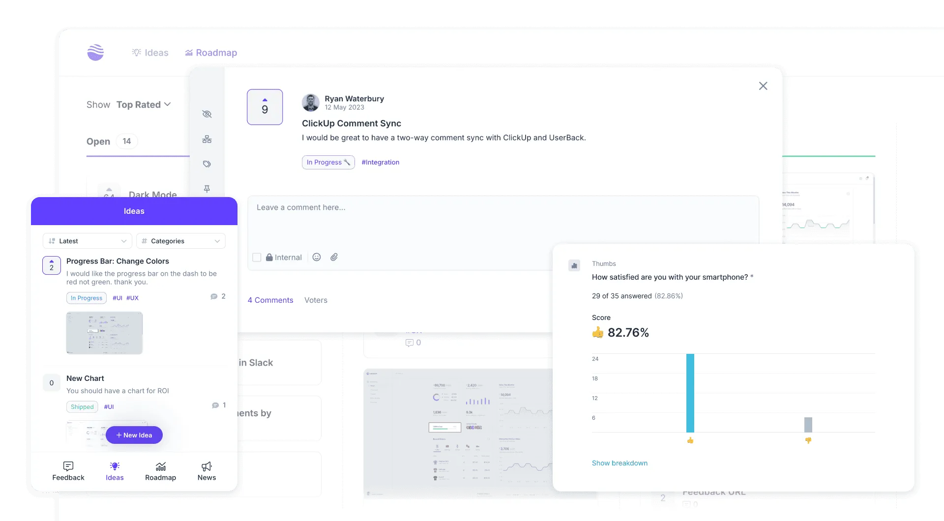 Userback roadmap collect ideas