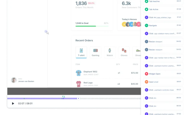 Userback session replay hero