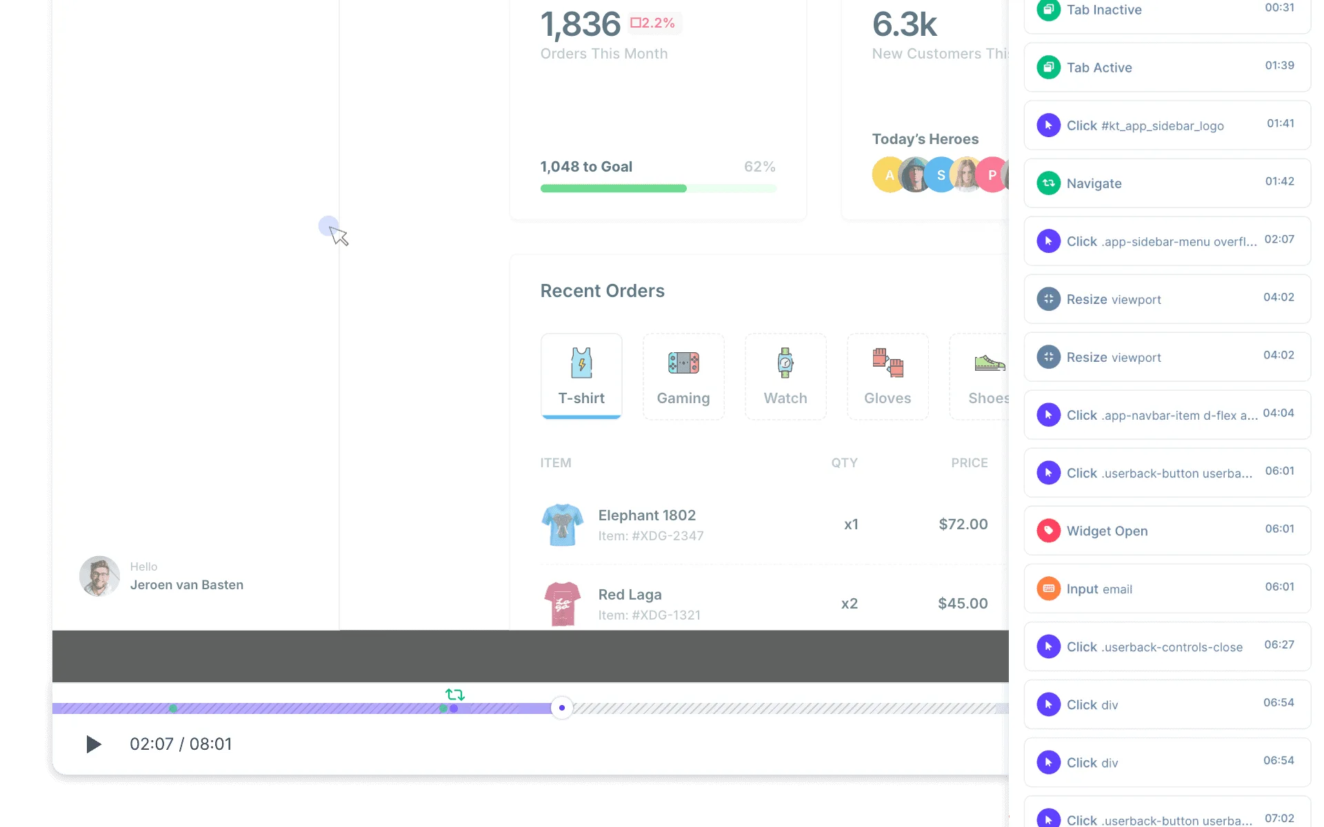 Userback session replay hero