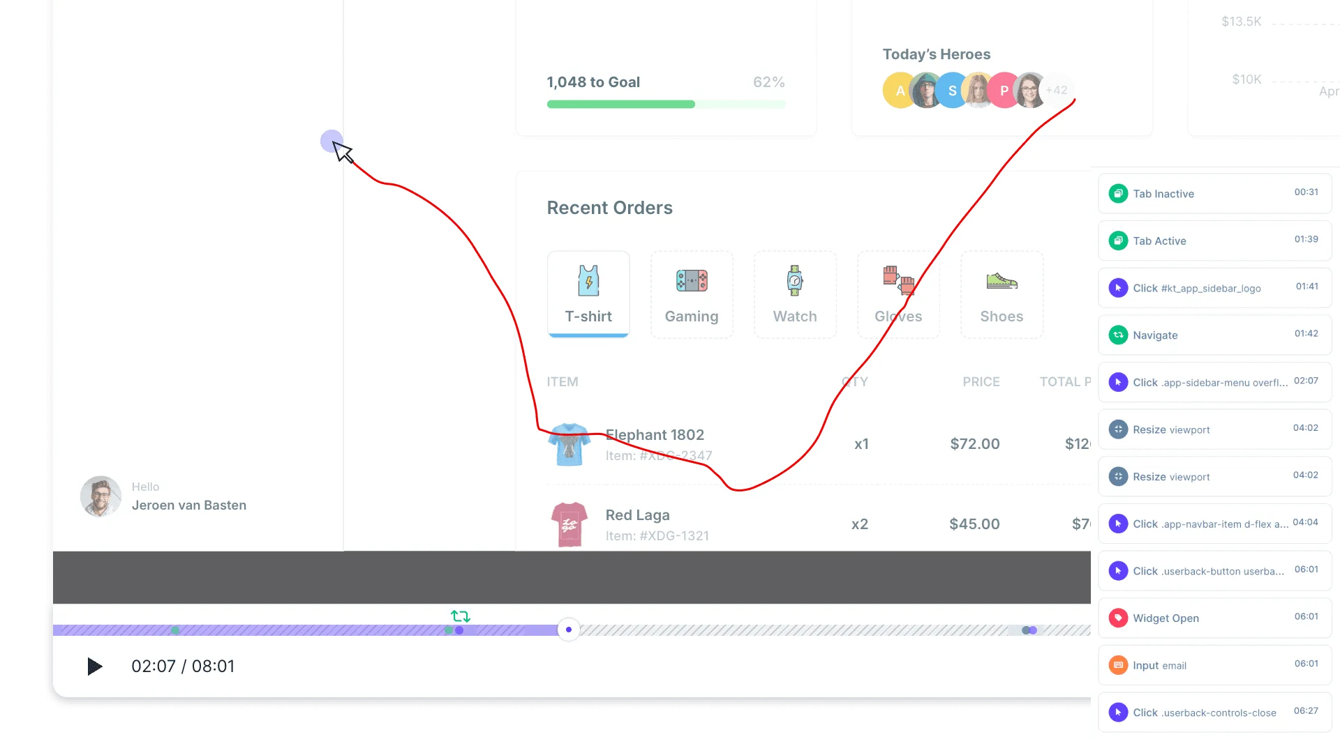 Userback session replay watch