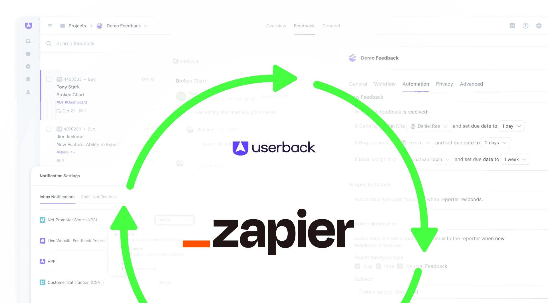 Automate tasks via Zapier