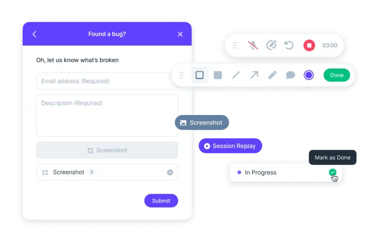 Website feedback tool hero