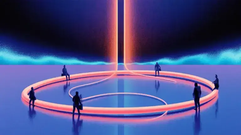 Product-led growth strategy: a growth loop with users positioned around it feeding the product