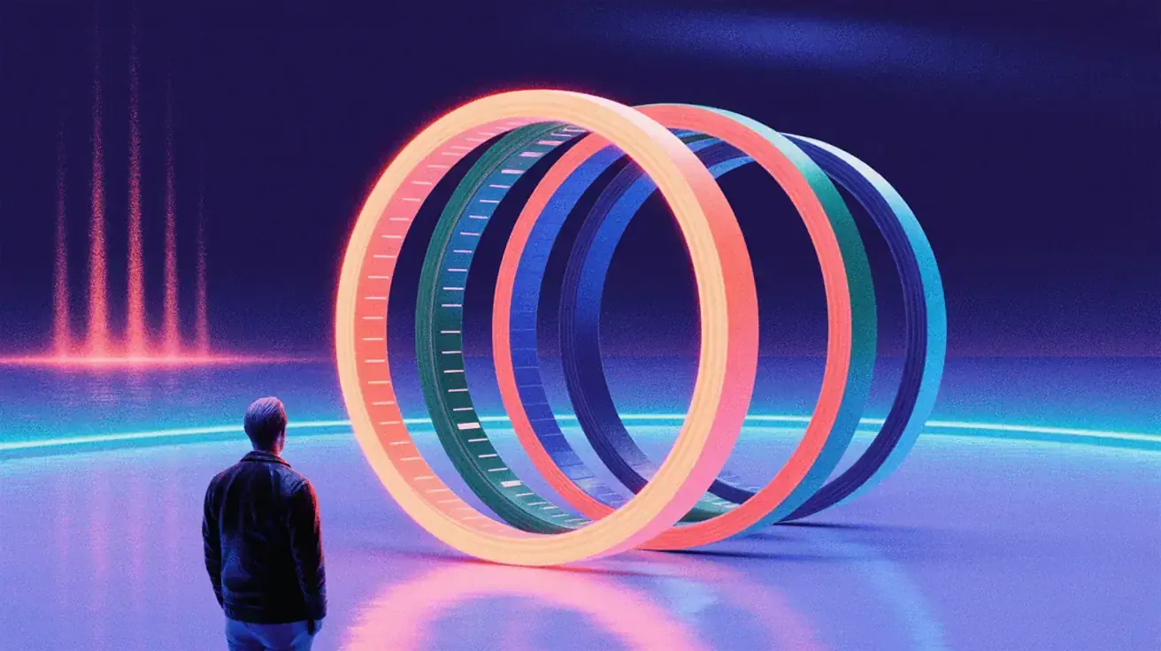 Product management KPIs: concentric measurement gauges with one complete ring highlighted