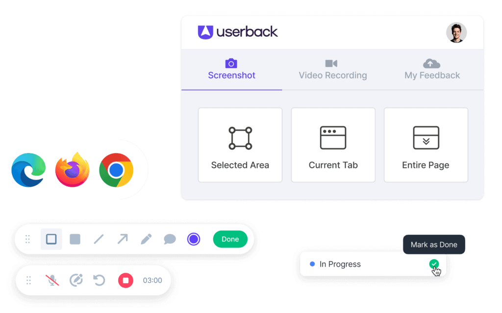 Userback browser extension hero