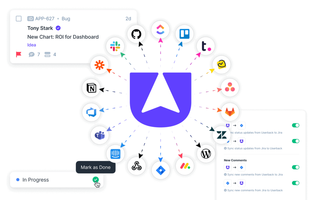 Userback integrations hero