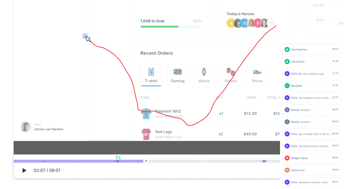 Userback session replay watch