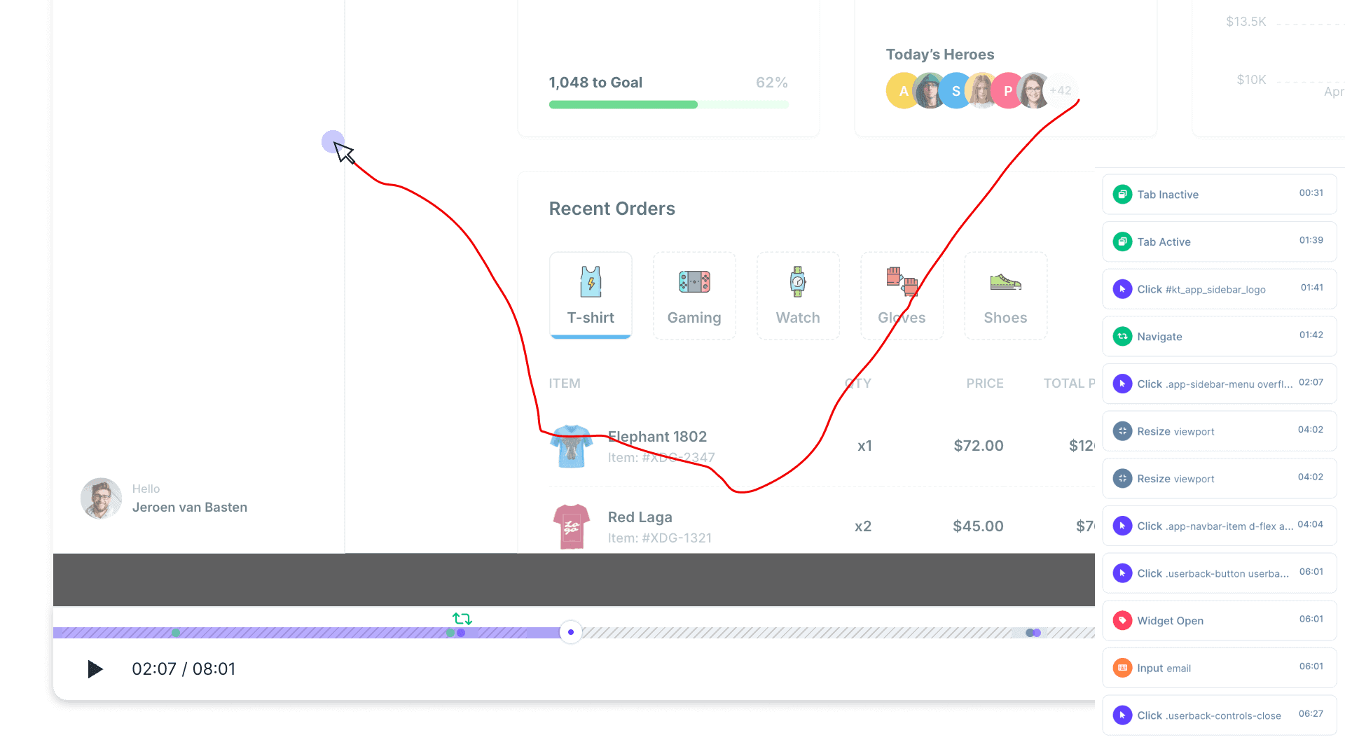 Userback session replay watch