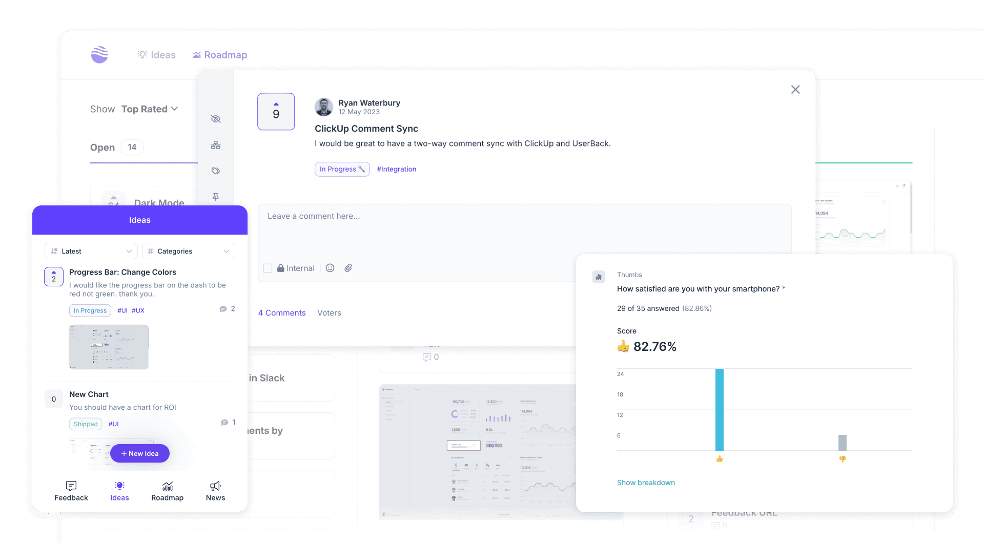 Userback roadmap collect ideas